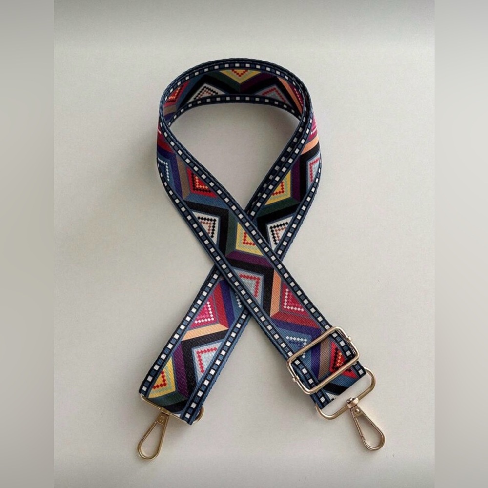 👜👜👜BOGOHO 👜👜👜Colorful Geometric Patterned Purse Strap